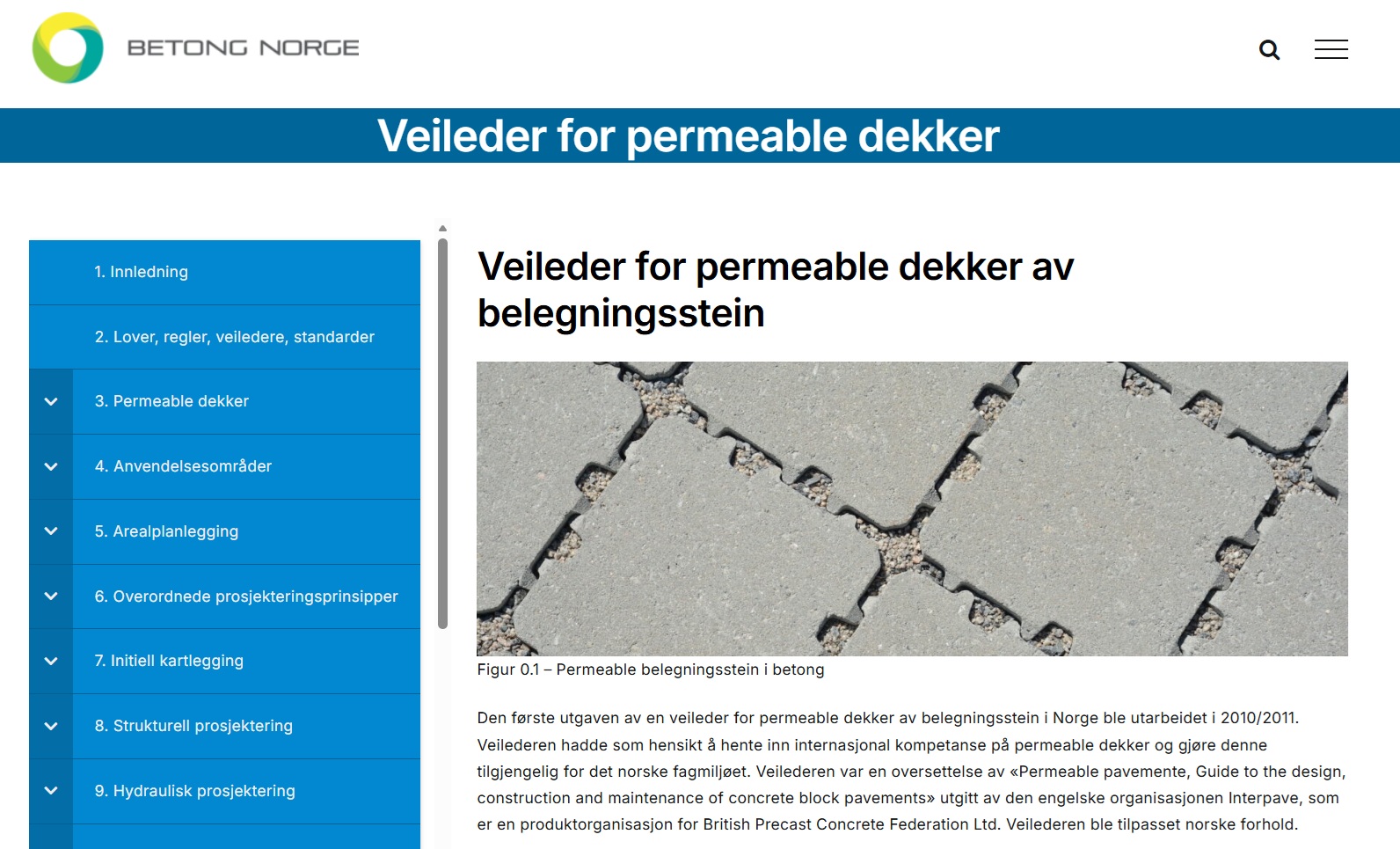 Ny adresse for bransjens veileder for permeable dekker